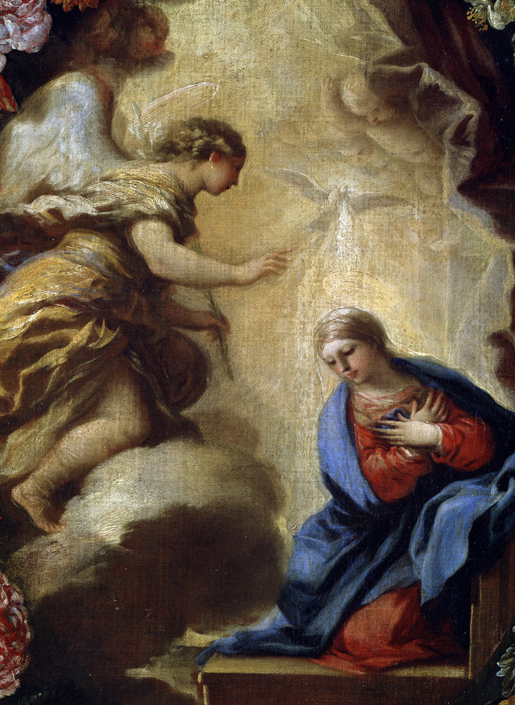 Detail of The Annunciation with Flowers (detail), 17th or early 18th century by Carlo Maratta