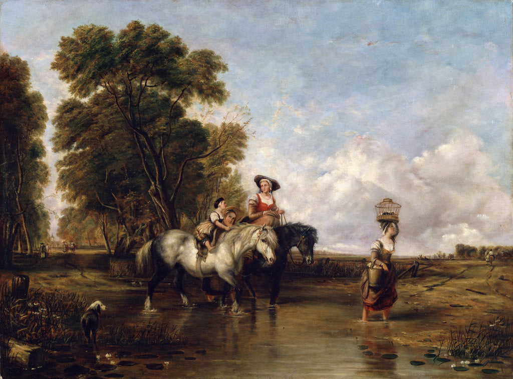 Detail of Through a Ford, 19th century by William Shayer