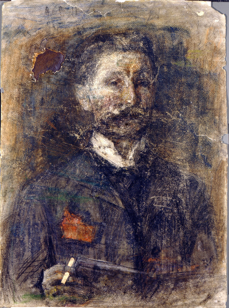 Detail of Self-portrait, 1904. by Mikhail Vrubel