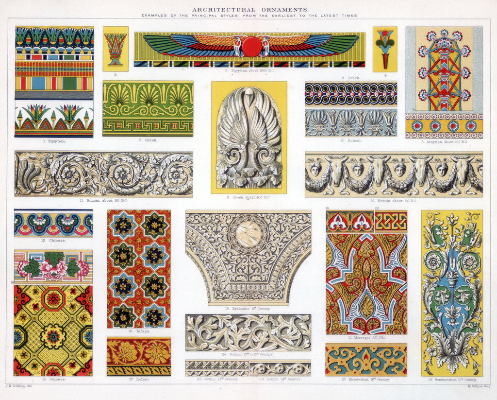 Detail of Architectural ornaments by Anonymous