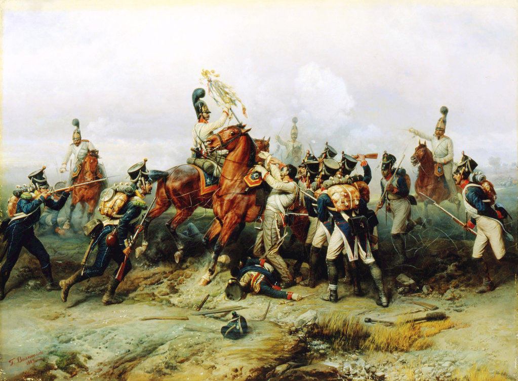 Detail of The Exploit of the Mounted regiment in the Battle of Austerlitz, 1884 by Anonymous