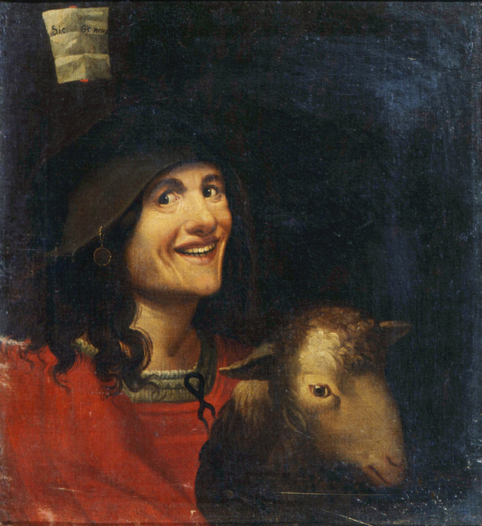 Detail of Peasant with a Sheep by Anonymous