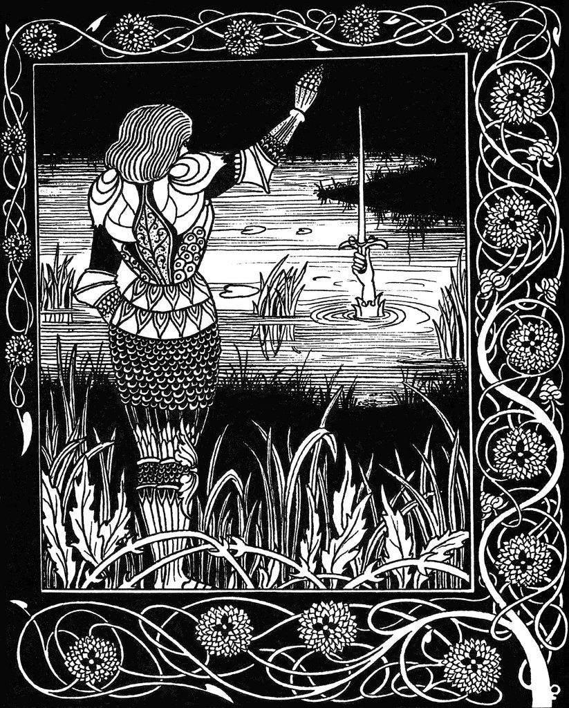 Detail of Arthur Learns of the Sword Excalibur, 1893-1894 by Anonymous