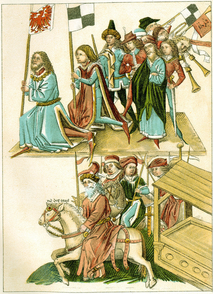 Detail of Frederick I receives Brandenburg, 15th century by Anonymous