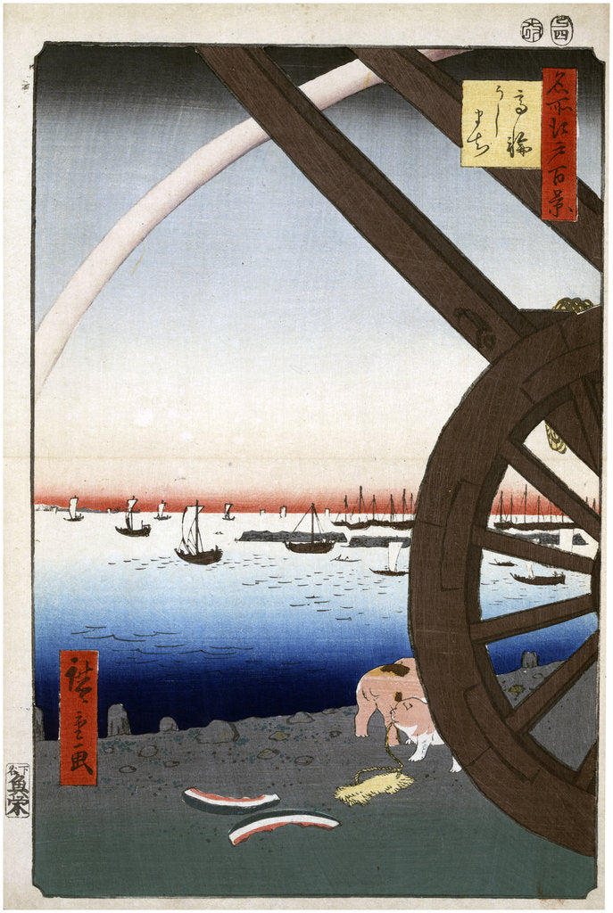 Detail of Ushimachi, Takanawa by Anonymous