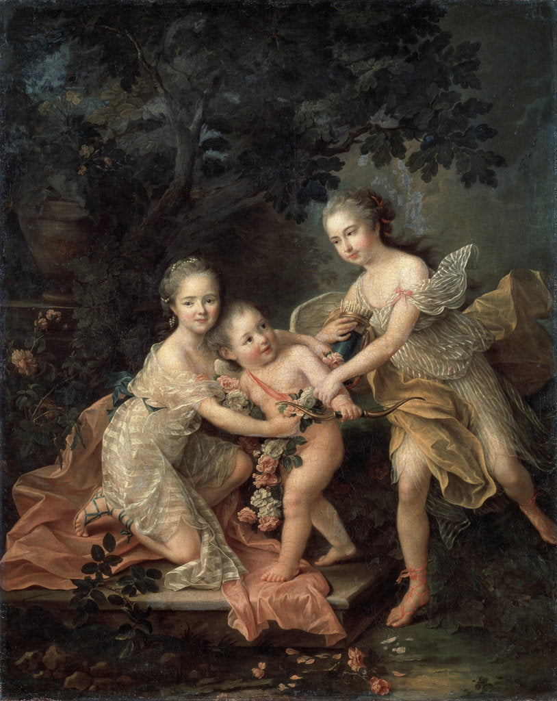 Detail of Children of Louis Philippe, duc dOrléans, 18th century by Anonymous