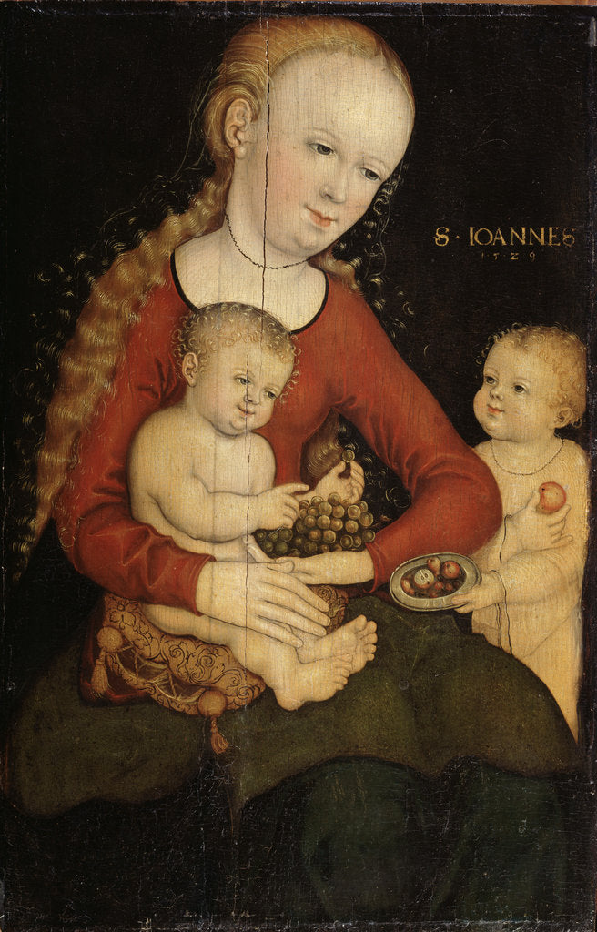 Detail of Virgin and child with John the Baptist as a Boy by Anonymous