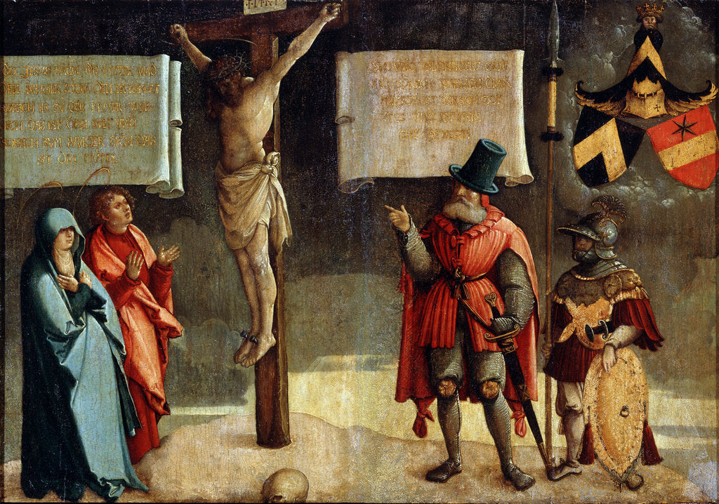 Detail of Crucifixion with Donors, 16th century by Anonymous