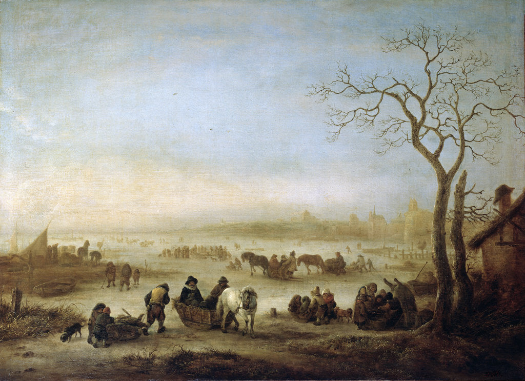 Detail of Frozen Lake, 1648 by Anonymous
