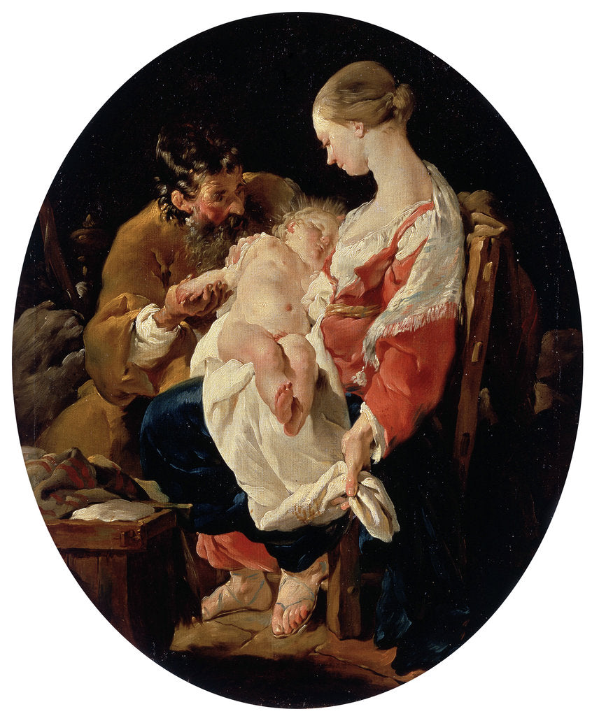 Detail of The Holy Family, 18th century by Anonymous