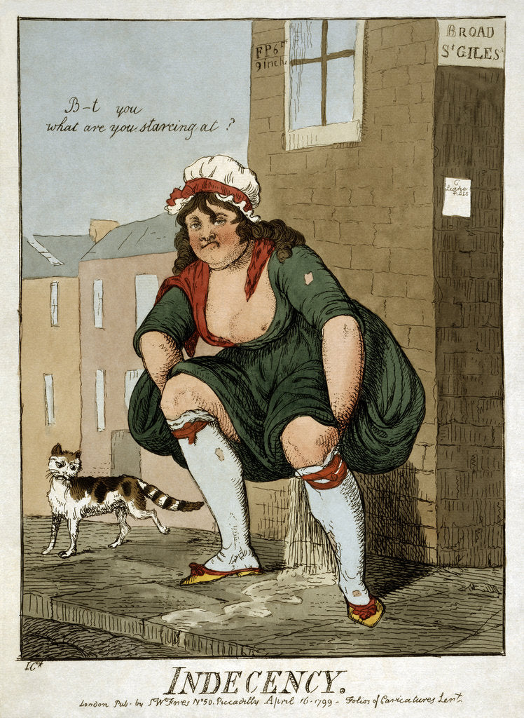 Detail of Indecency, 1799 by Anonymous