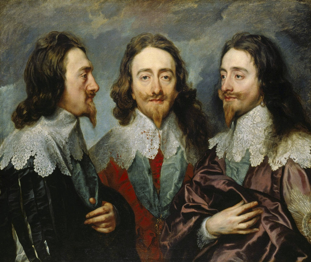 Detail of Charles I, King of England  (1600-1649), from Three Angles (The Triple Portrait), 1636. by Anonymous