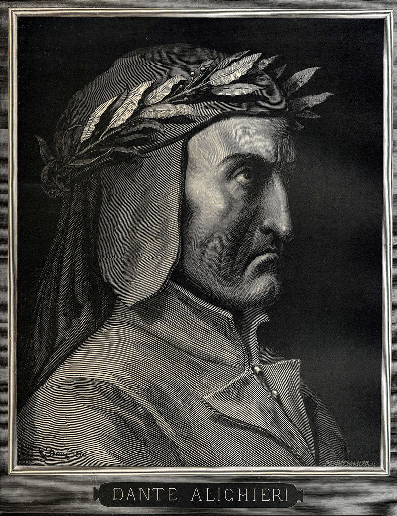 Detail of Dante Alighieri, 1860 by Anonymous