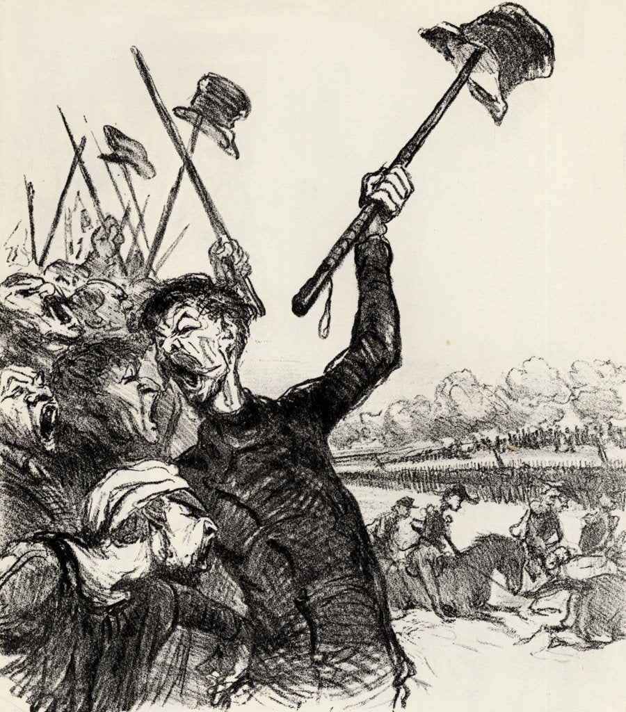 Detail of Ratapoil and his staff: Long live the Emperor!, 1851 by Anonymous