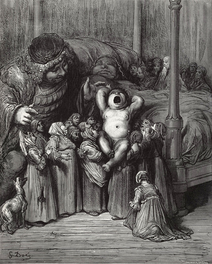 Detail of Illustration to the book Gargantua and Pantagruel by Rabelais, 1854 by Anonymous