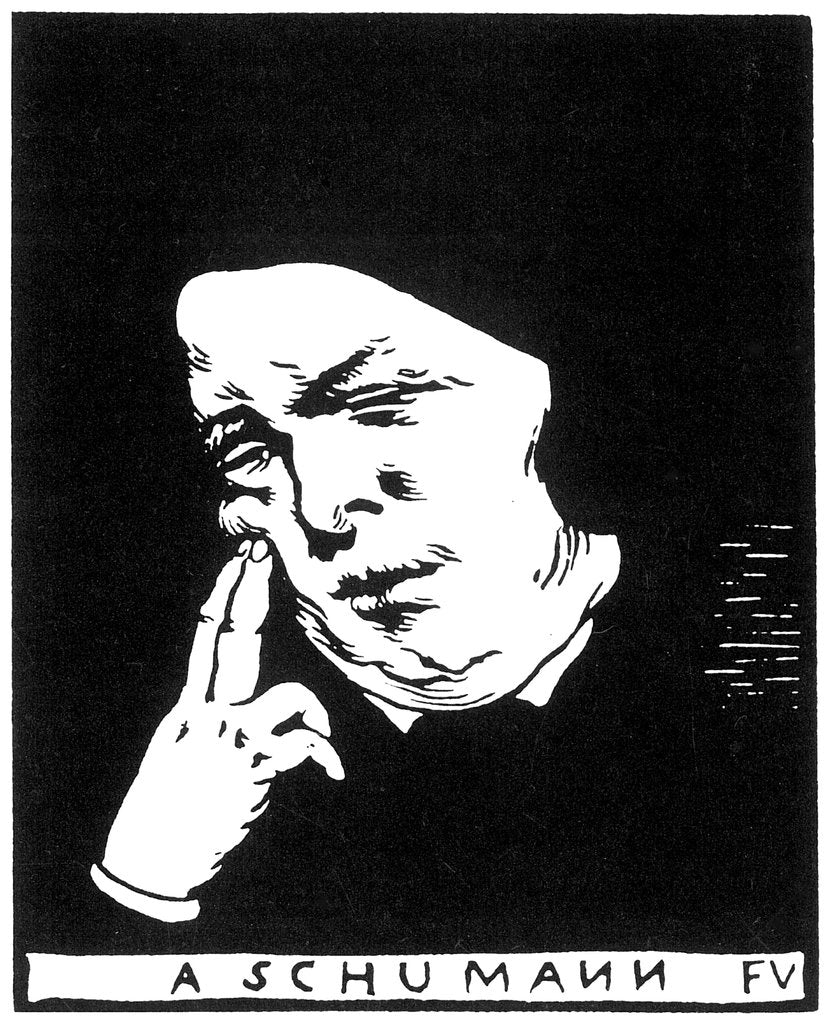 Detail of Robert Schumann, 1893 by Anonymous