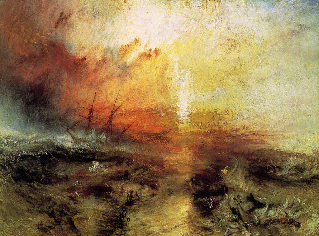 Detail of The Slave Ship (Slavers Throwing overboard the Dead and Dying, Typhon Coming On) by Joseph Mallord William Turner