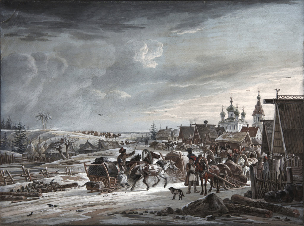 Detail of Winter, 1825 by Anonymous