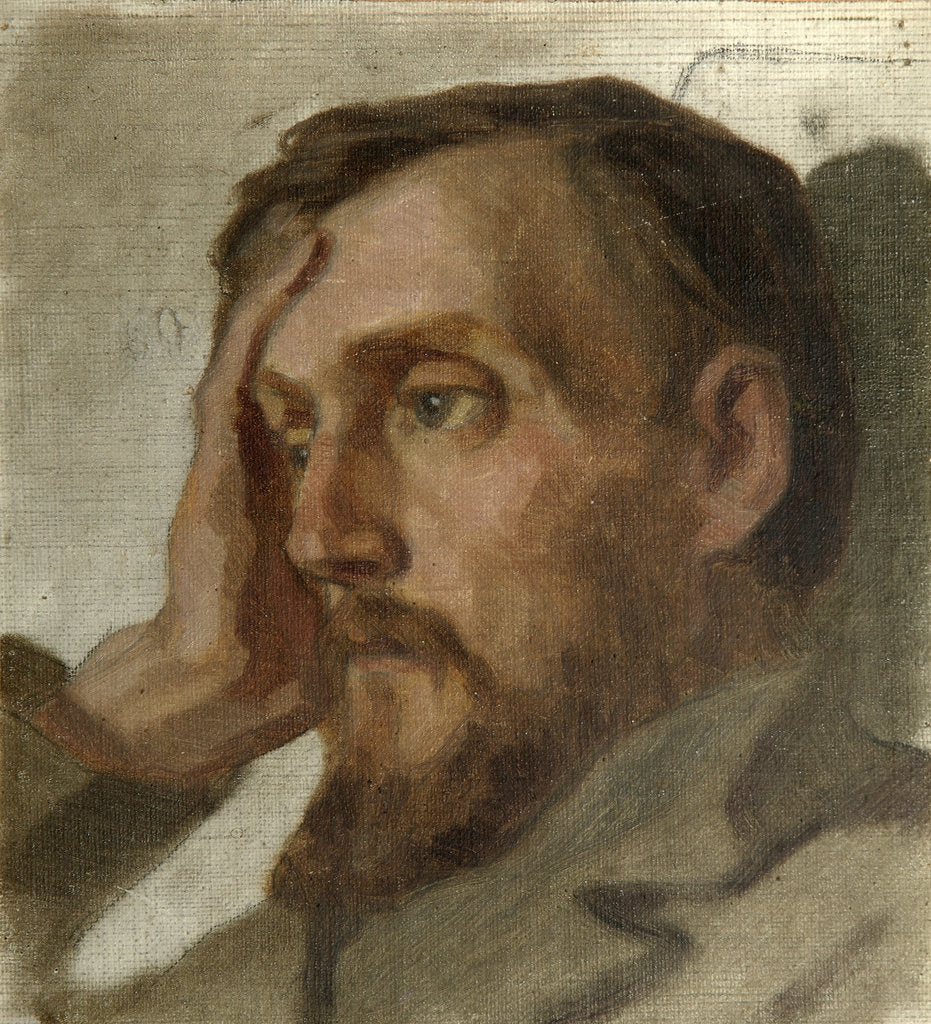 Detail of Portrait of the Literary critic and Philosopher Vissarion G. Belinsky,, 1879 by Anonymous