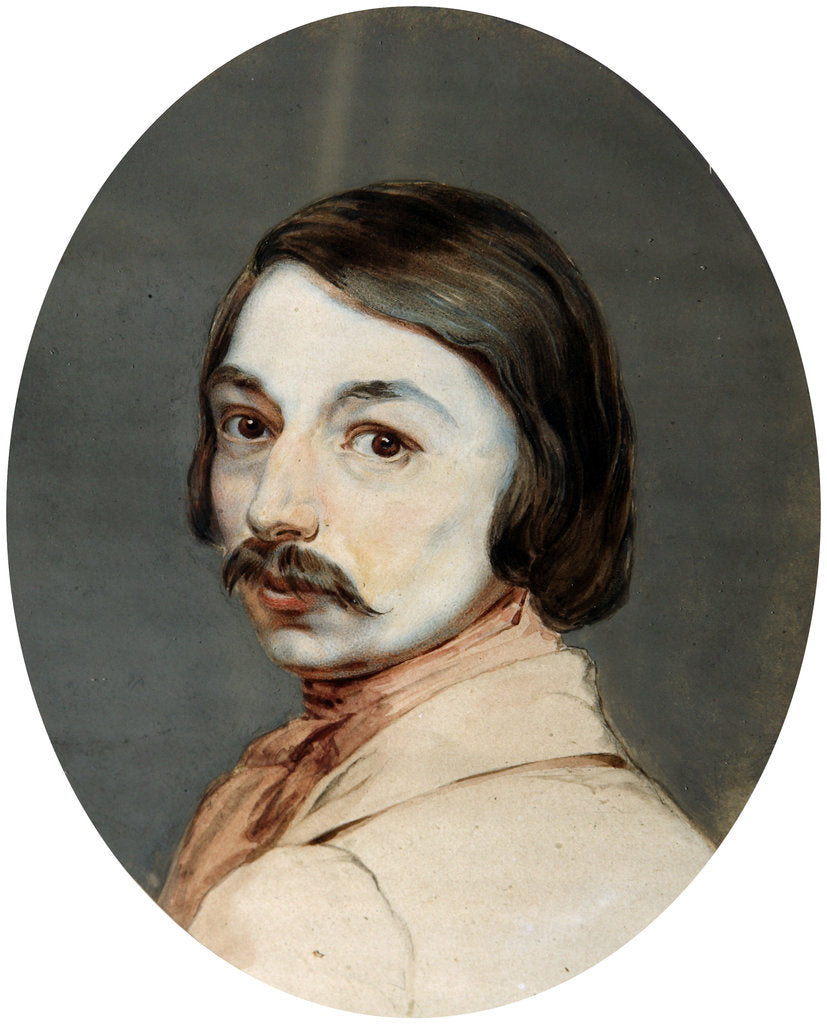 Detail of Portrait of the author Nikolai Gogol,, end 1830s by Anonymous