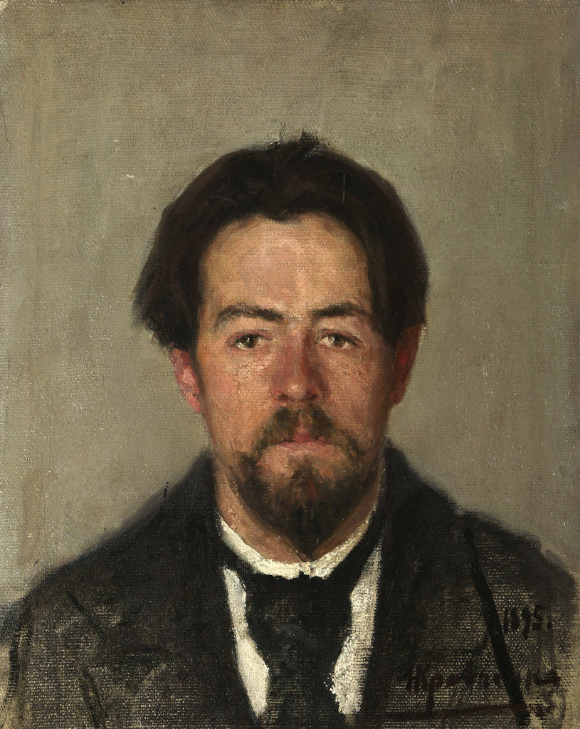 Detail of Portrait of the author Anton Chekhov by Nikolai Ivanovic Kravchenko