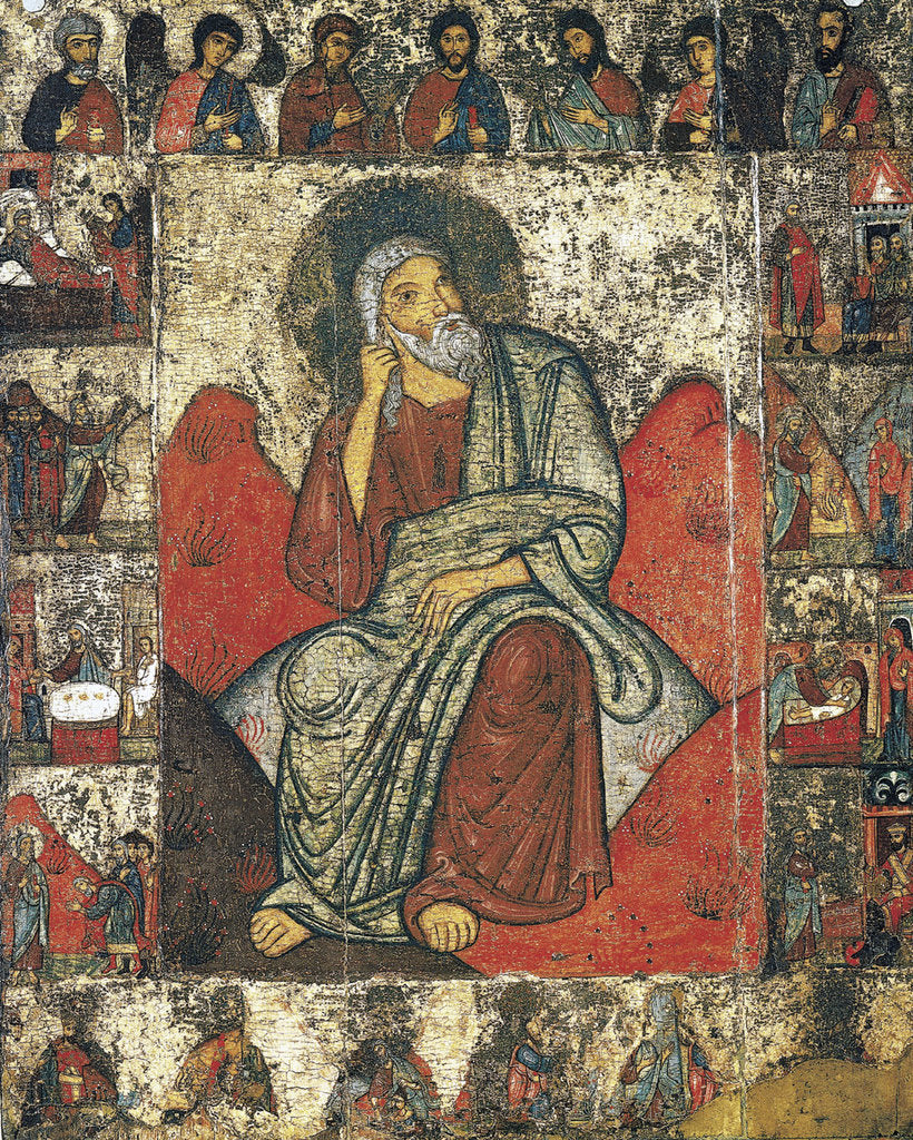 Detail of The Prophet Elijah in the Wilderness with Scenes from His Life and Deesis, 13th- first third of 14th by Anonymous