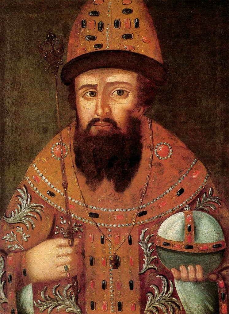 Detail of Portrait of the Tsar Michail I Fyodorovich of Russia,, early 17th century by Anonymous