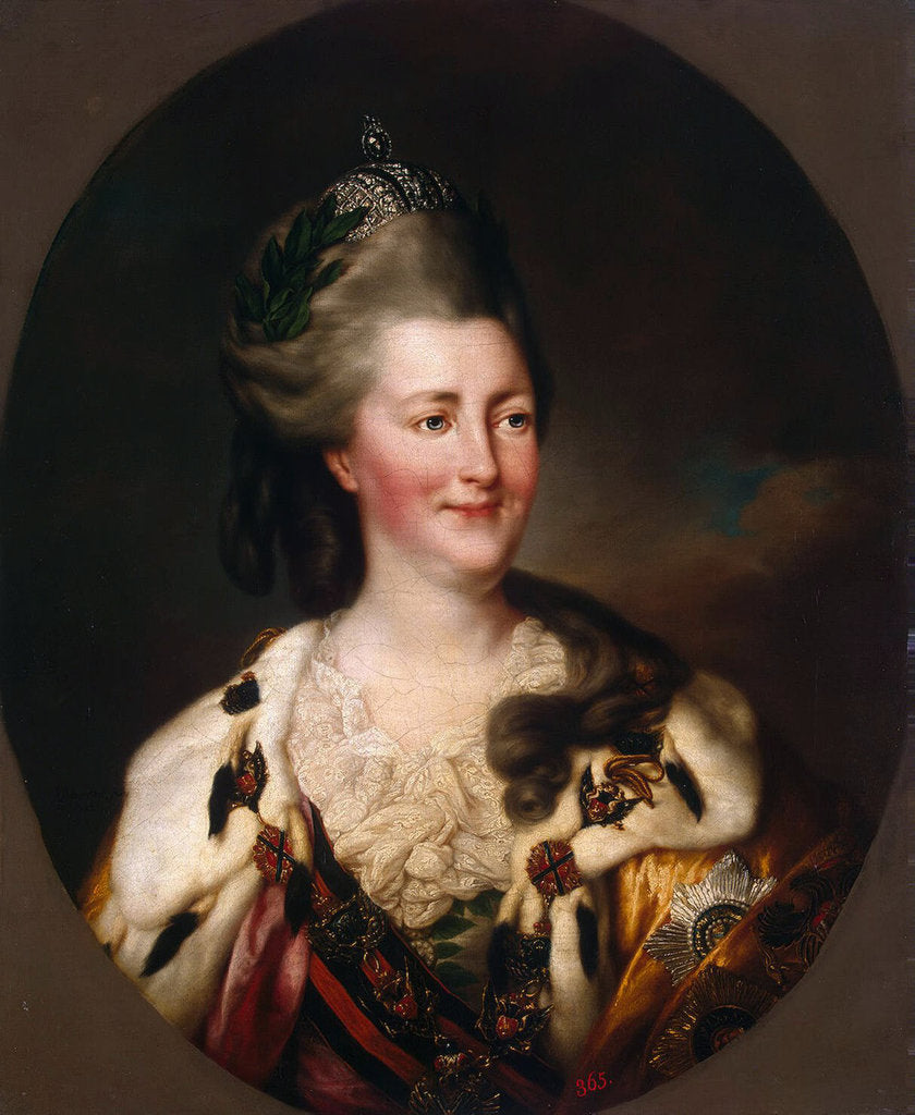 Detail of Portrait of Empress Catherine II,, 1782 by Anonymous
