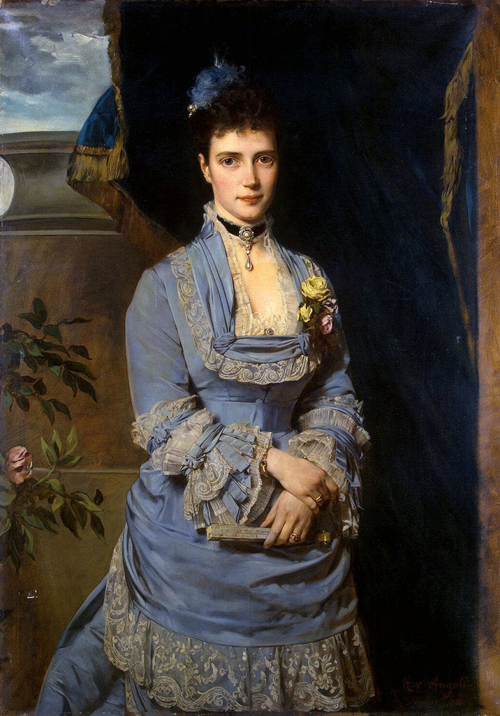 Detail of Portrait of Grand Duchess Maria Fyodorovna, Princess Dagmar of Denmark,, 1874 by Anonymous