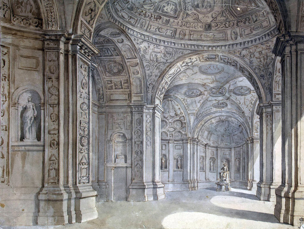 Detail of Interior of the Villa Madama in Rome, 1750-1752 by Anonymous