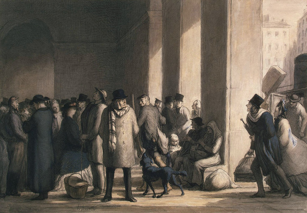 Detail of At the Gare Saint-Lazare, 1860s by Anonymous