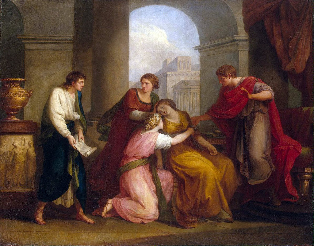 Detail of Virgil reading the Aeneid to Augustus and Octavia, 1788 by Anonymous