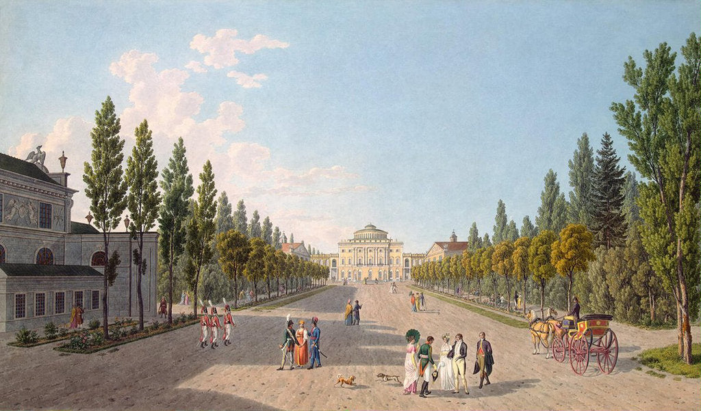Detail of View of the Pavlovsk Palace from the Park, 1808 by Anonymous