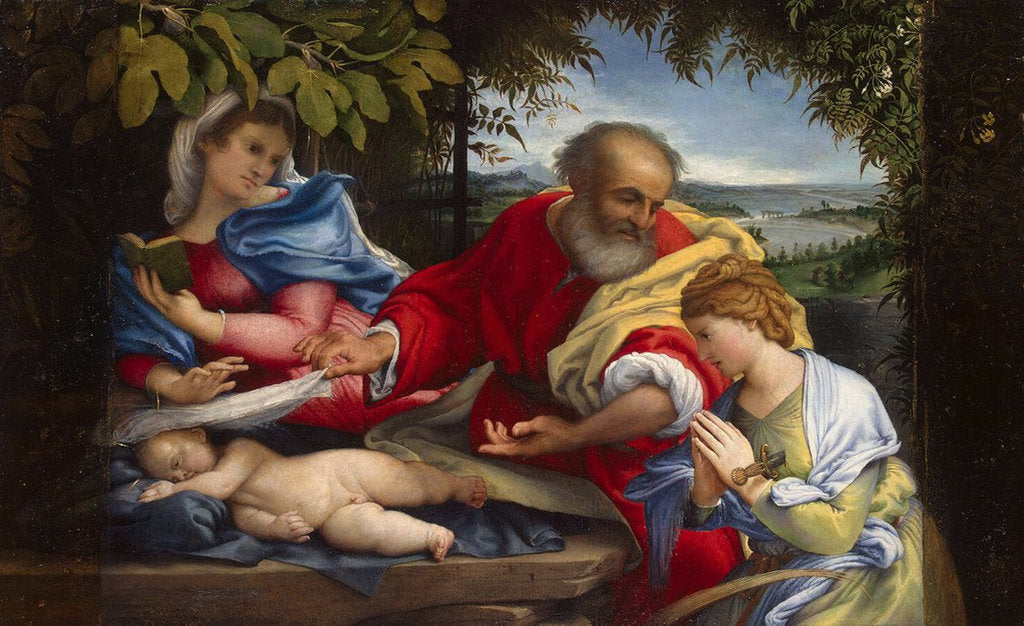 Detail of Rest on the Flight into Egypt with Saint Justina, 1529 by Anonymous