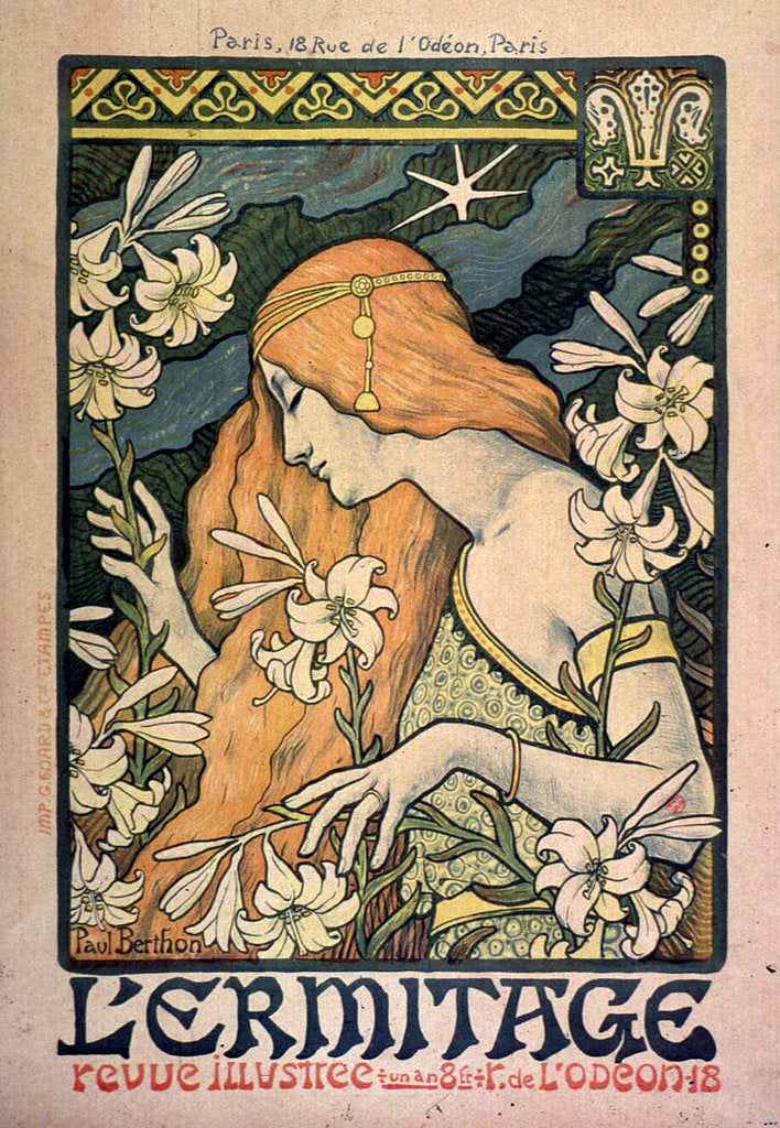 Detail of LErmitage, revue illustrée, poster, 1897 by Anonymous