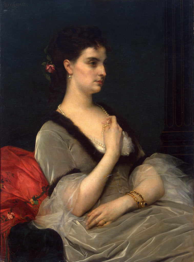 Detail of Portrait of Princess Elizabeth Vorontsova-Dashkova, 1873 by Anonymous