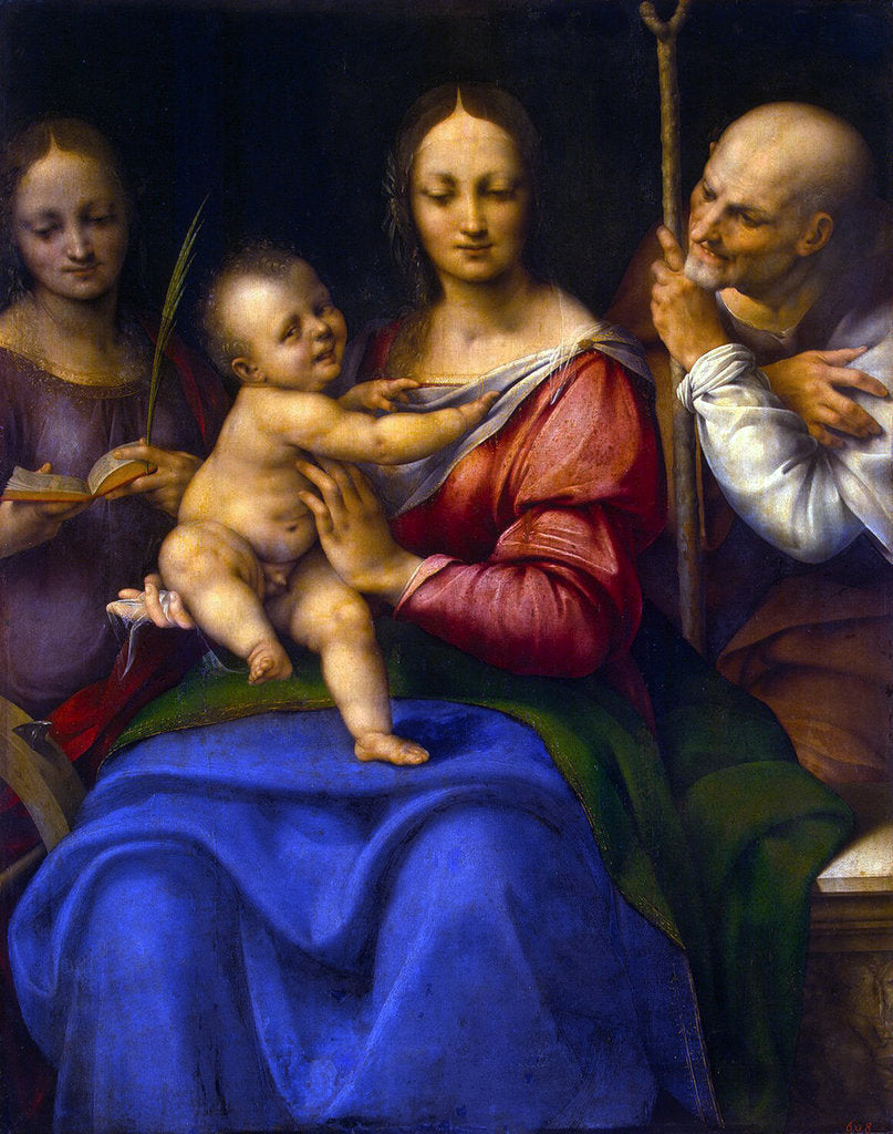 Detail of Holy Family with Saint Catherine, 1515-1520 by Anonymous