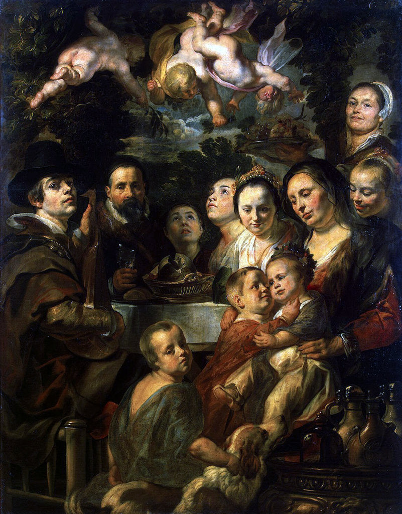 Detail of Self-Portrait with Parents, Brothers and Sisters, c1615 by Anonymous