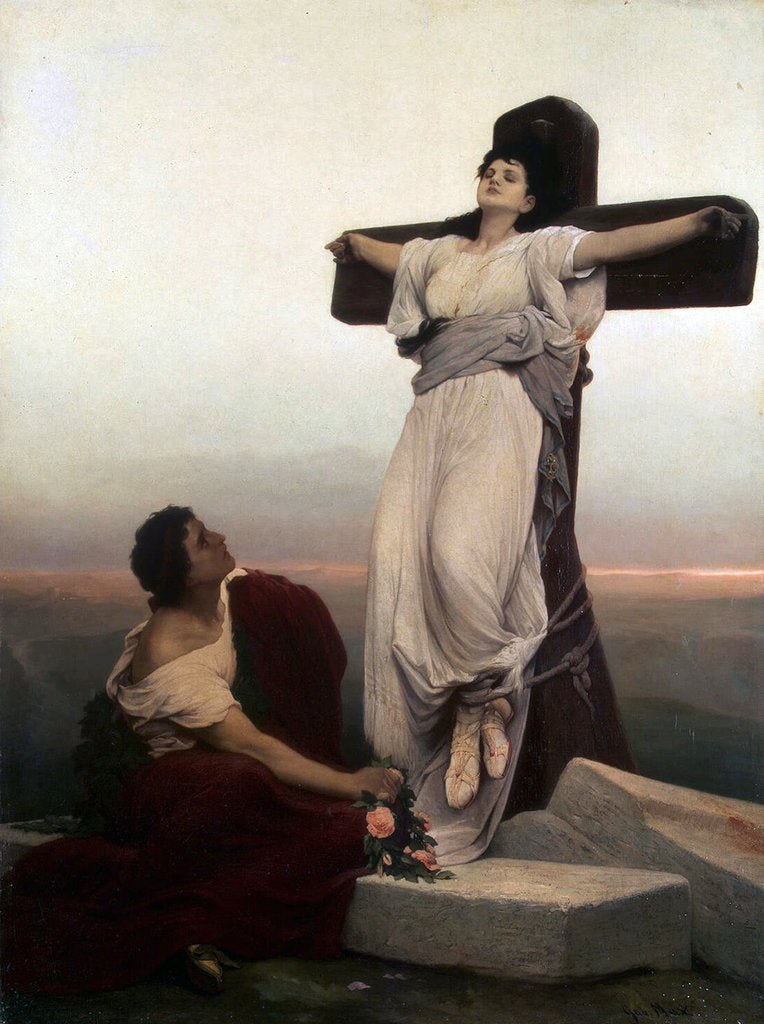 Detail of Christian Martyr on the Cross, (Saint Julia), 1865 by Anonymous