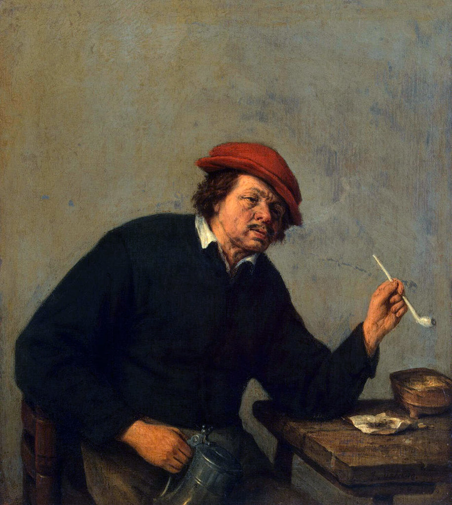 Detail of Smoker, c1655 by Anonymous