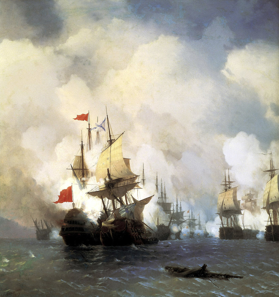 Detail of The Naval Battle of Chesma on 5th July 1770, 1848 by Anonymous