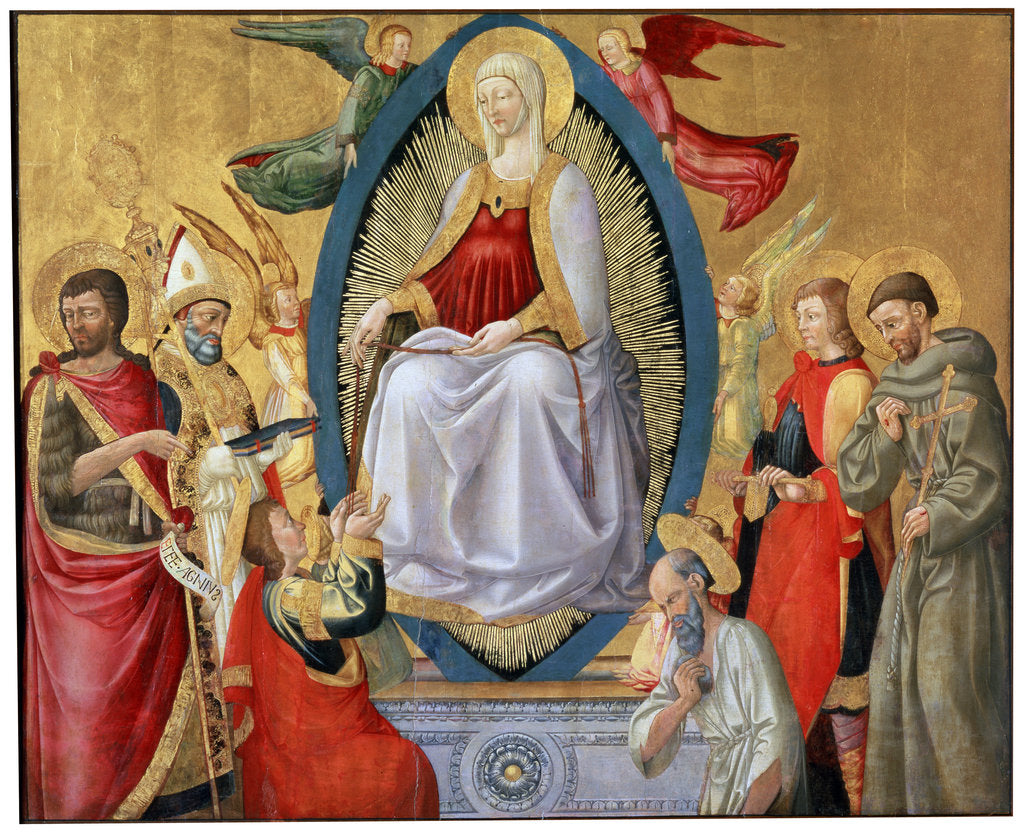 Detail of The Assumption of the Blessed Virgin Mary, 1464-1465 by Neri di Bicci
