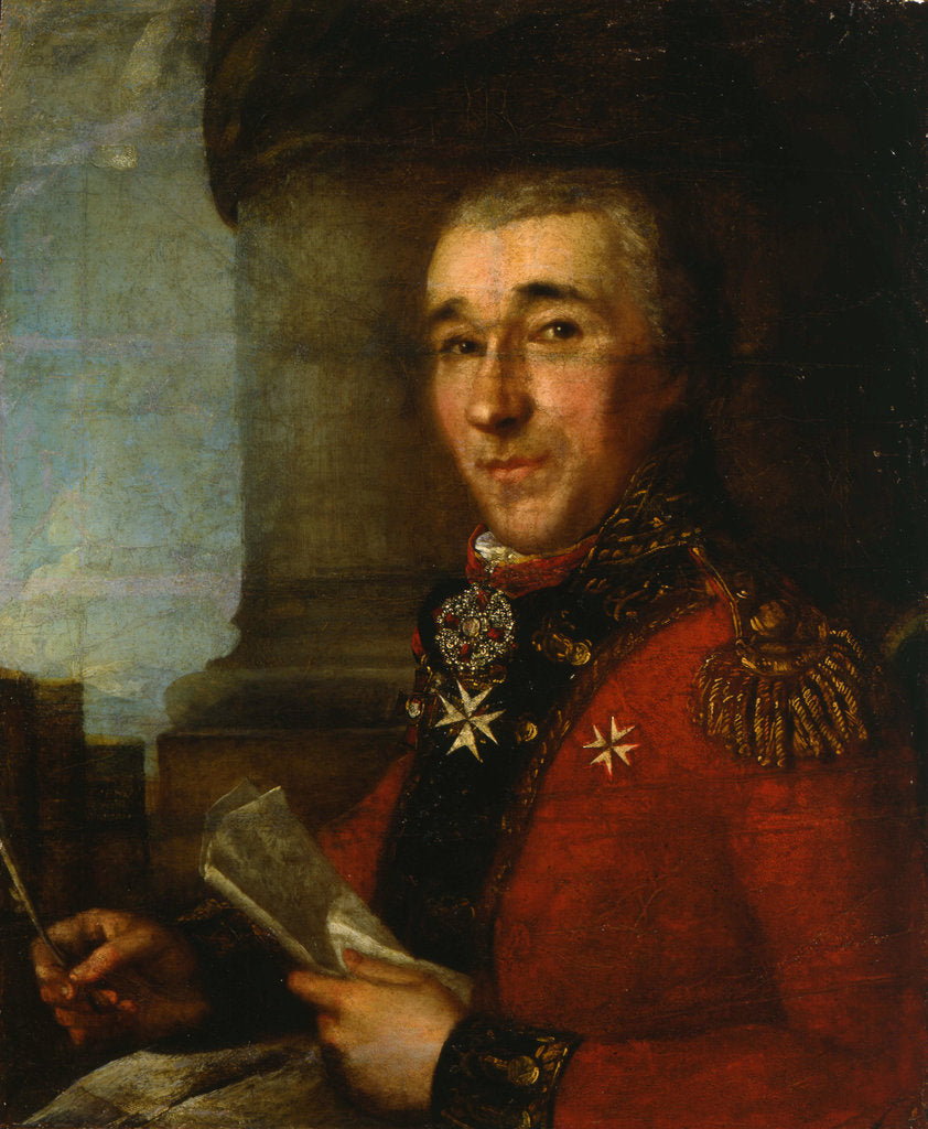 Detail of Portrait of General Count Alexey Arakcheyev, late 18th century by Russian Master