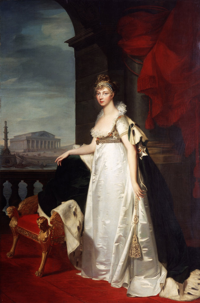 Detail of Portrait of Empress Elizabeth Alexeievna, 1805 by Jean Laurent Monnier