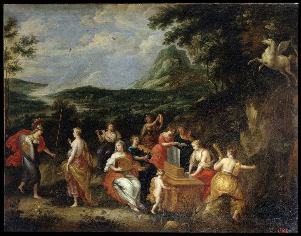 Detail of Pallas Athena and Muses, 1630s. by Jan van Balen