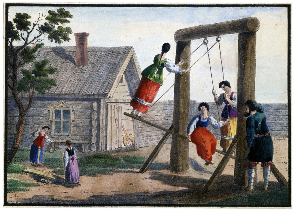 Detail of Country Amusements, 1825. by Pyotr Alexandrov