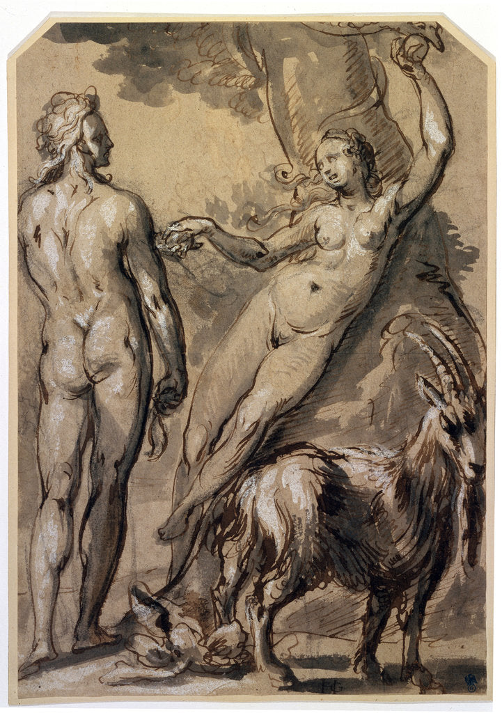 Detail of Adam and Eve. The Fall, late 1590s by Gerrit Pietersz