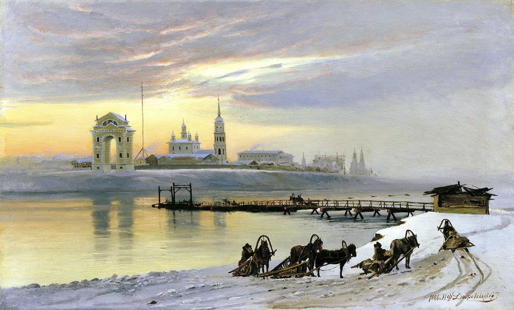 Detail of Angara at Irkutsk, 1886. by Nikolai Dobrovolsky