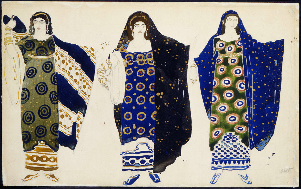 Detail of Costume design for the play Oedipus at Colonus by Sophocles, 1904. by Leon Bakst