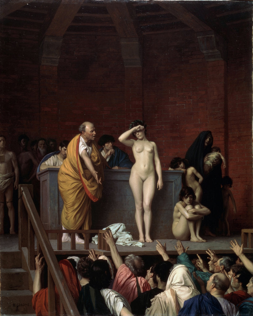 Detail of The Slave Market in Rome, c1883-c1884 by Jean-Leon Gerome
